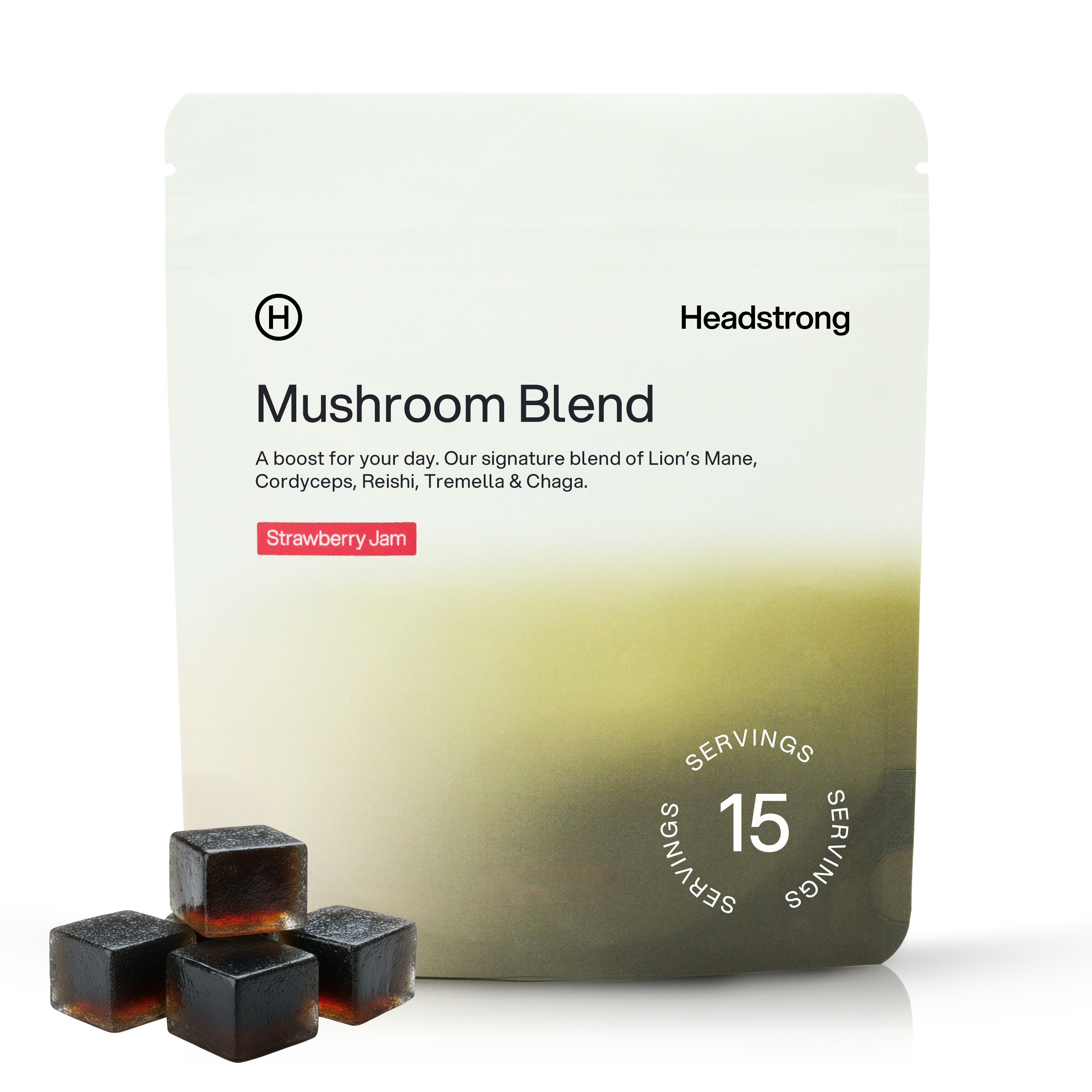 Mushroom Blend Gummy, 15 Servings - Strawberry Jam